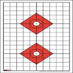 250 EZ2C Targets Style 13 Rifle Targets with 1" Grids for Scope (250 pack) 