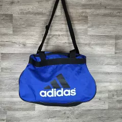 Adidas Blue Duffle Bag Unisex Durable Straps Zip Sports Travel Overnight Gym