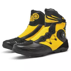 High Top Durable Motorcycle Boots Men Breathable Soft Racing Shoes Riding Boots