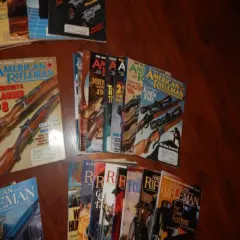 LOT OF 48 VINTAGE AMERICAN RIFLEMAN MAGAZINES 1987 - 2004 GUN