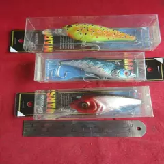 3X VINTAGE OLD SHOP KINGDOM MARS FISHING LURES