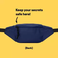 Fanny Pack w/ 3 Pockets Traveling Concealment Pouch Airport Money Bag (Navy B...