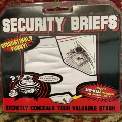 Security Briefs Men’s Underwear Disgustingly Funny W Poop Skid Mark Hides Money