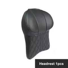 Car Leather Headrest Lumbar Support Car Neck Pillow Back Cushion Waist Support