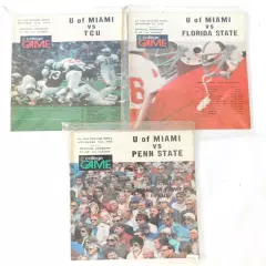 Lot of (3) 1976 University of Miami College Football Programs