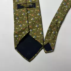 Brooks Brothers Makers Silk Men's Tie Green Necktie with Multicolor Fruits AOP