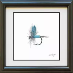 Blue Dun Dry Fly Print, dry fly, watercolor, fishing, fly fishing, dry fly, art