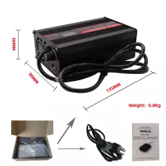 48 Volt 5 A Golf Cart Battery Charger with Round 3 Pin Plug for Club Car black