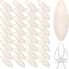 40 Pcs Cuddle Bone Cuttlefish Bone 3.0" to 3.5" Cuttlebone for Birds with 1 Para