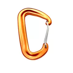 Wire Gate Aluminum Alloy Carabiner - Orange