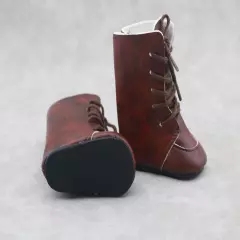 New Brown Leather tie Boots made for 18'' American girl doll shoes