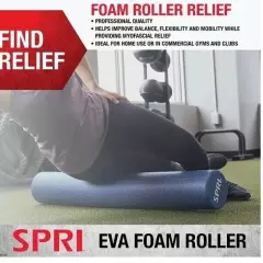 SPRI Foam Roller Round High Density Closed Cell EVA Foam, 36-Inch