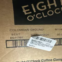 Eight O’clock Coffee 100% Colombian Peaks Medium Roast Ground Coffee Pack Of 6 