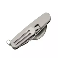 4 Function Stainless Steel Hobo Pocket Knife Camp Tool Spoon Fork FAST SHIPPING!