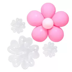 50-Pack Flower Shape Balloon Clips for Weddings & Parties, Portable Holder Decor