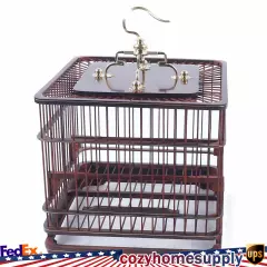 Vintage Retro Bird Cage Wooden Aviary House Birdcage Parrot Macaw with Stand New