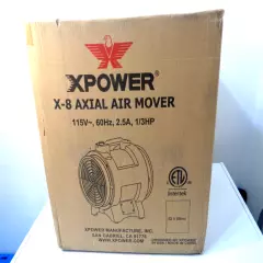 XPOWER X-8,1/3 HP Variable Speed Confined Space Ventilation Exhaust Blower Fan