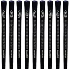 Avon Chamois Black Standard Size Golf Grips - Set of 9 - New