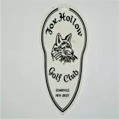 Fox Hollow Golf Club NJ, Bob Pfundheller PGA Professional, Golf Bag Tag, Used 