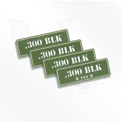 Ammo Can Decals 300 BLK - 4 Ammo Can Stickers .300 Blackout Ammo Can Labels OD