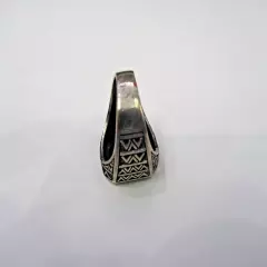 Sterling Silver Black Onyx Star of David Men's Ring Size 8