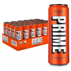 PRIME Orange Mango Energy Drink / Pre-Workout 24-Pack Full Size Cans!