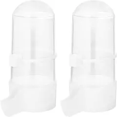 2 Pack Automatic Bird Feeder Water Bottle Drinker Clear Food Seed Dispenser Cont