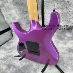 ST Custom Purple Ouija Electric Guitar Black Part Basswood Body High Quality