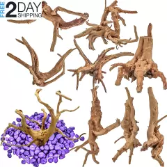 8 Pack Natural Driftwood for Aquarium, Aquarium Decor Spider Wood Freshwater Fis