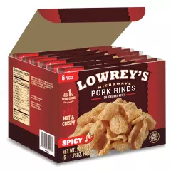 Lowrey'S Bacon Curls Microwave Pork Rinds (Chicharrones), Hot and Spicy, 1.75 Ou