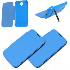 2X 3500MAH BACKUP BATTERY CHARGER POWER FLIP CASES COVER BLUE GALAXY S4