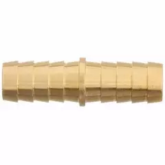 4100-06-05 Brass Fitting. 3/8" Hose Barb to 5/16" Hose Barb 07214-0605