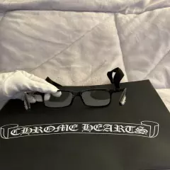 Chrome Hearts Style Cross Design Black Glasses