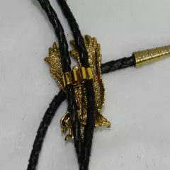 Eagle Cowboy / Western Bolo Tie - Gold & Silver Tone