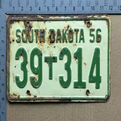 1956 South Dakota truck license plate 39T 314 Jackson Ford Chevy Dodge 16489