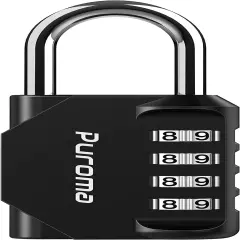 Puroma 1 Pack Combination Lock 4 Digit Locker Lock Outdoor Waterproof 