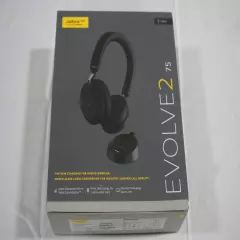 Jabra Evolve2 75 PC Wireless Stereo Headset w/ 8-Microphone Tech, USB-A - Black