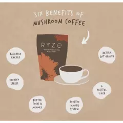 RYZE Mushroom Coffee 30 Servings + RYZE Mushroom Matcha(30 Servings) US Coffee~