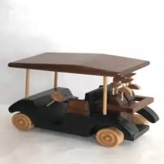 Miniature Wooden Golf Cart 8”x4” Desk Decoration Or Shelf decor