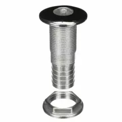 attwood 66547-3 Stainless Steel Straight Thru-Hull Valve Fitting, Barbed, Sta...