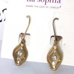 Beautiful Lia Sophia "DELICA" Dangle Earrings, Cut Crystals, NWT