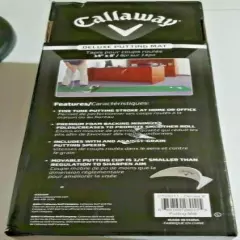 Callaway Deluxe Putting Mat Golf Practice Mat 14" x 8' Green Home/Office ~ NEW