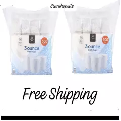 2 PACK - Printed Paper Bath Cold Cup (3 oz - 600 ct.) Total 1200 Cups