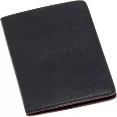 Italian Leather Passport Cover for Men and Women, Handmade in Italy, Black