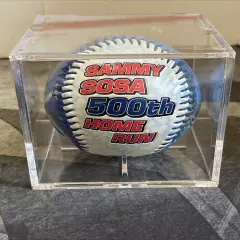 2003 Chicago Cubs Baseball Sammy Sosa Glossy Fotoball Souvenir Ball 500Home Runs