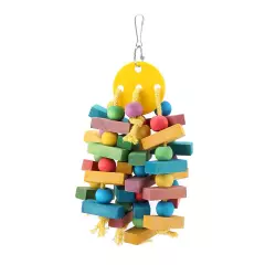 Parrot Toy Bird Toys Hanging Wooden Toy Parrot Swing Suitable for Parrots and