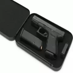 Portable Travel Gun Safe Case Pistol Handgun Valuables Lock Box Metal Secure