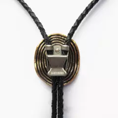 Big Black Obsidian Mens BOLO Tie Wedding Necklace Western Cowboy Bola Necktie