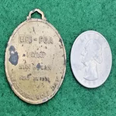 RARE INAUGURAL PGA NATIONAL GOLF DAY I BEAT BEN HOGAN MEDAL COIN MAY 31 1952