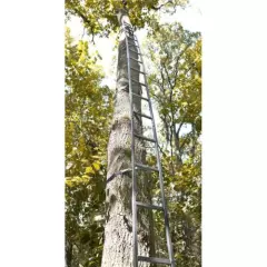 Tree Stand Hunting Ladder 20' Heavy Duty Tube Steel 8" wide Step With Straps